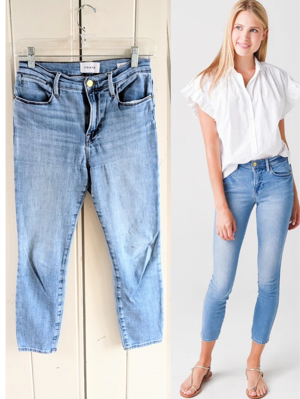 Frame Le High Skinny Crop sz 27